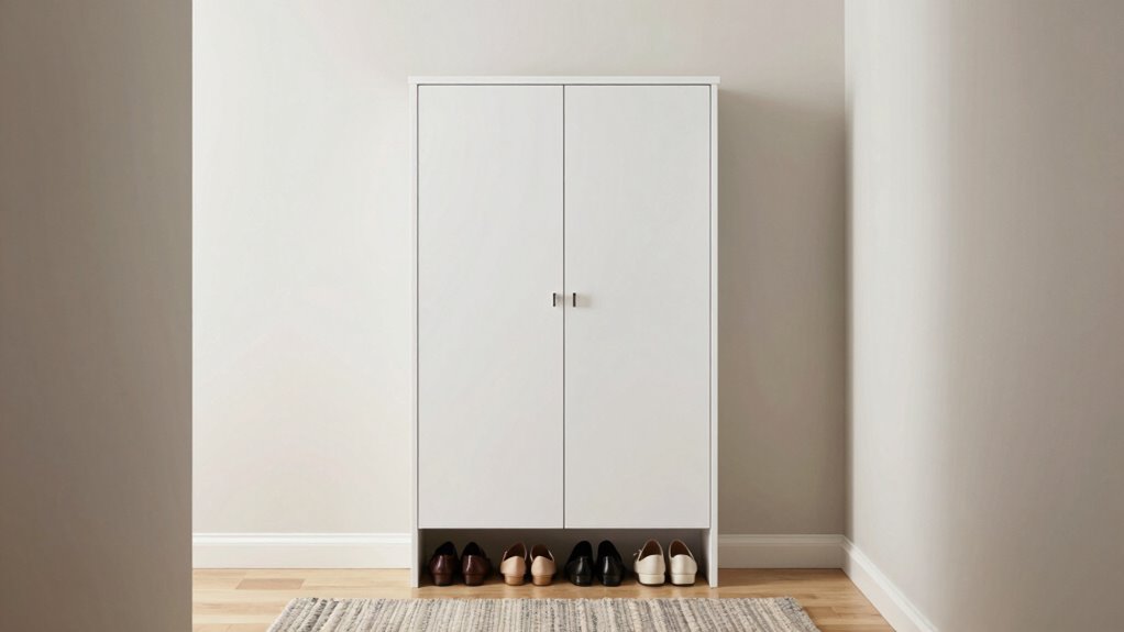 space saving narrow shoe storage