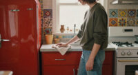 A Dark and Awkward Kitchen Got a Colorful Vintage-Inspired Redo