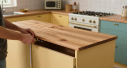 A Peninsula Counter Nearly Doubled the Storage in This 1950s Kitchen