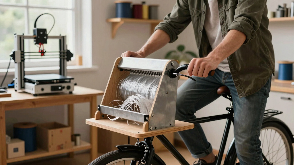 Bike-Powered Shredder Makes Short Work of 3D Printer Waste