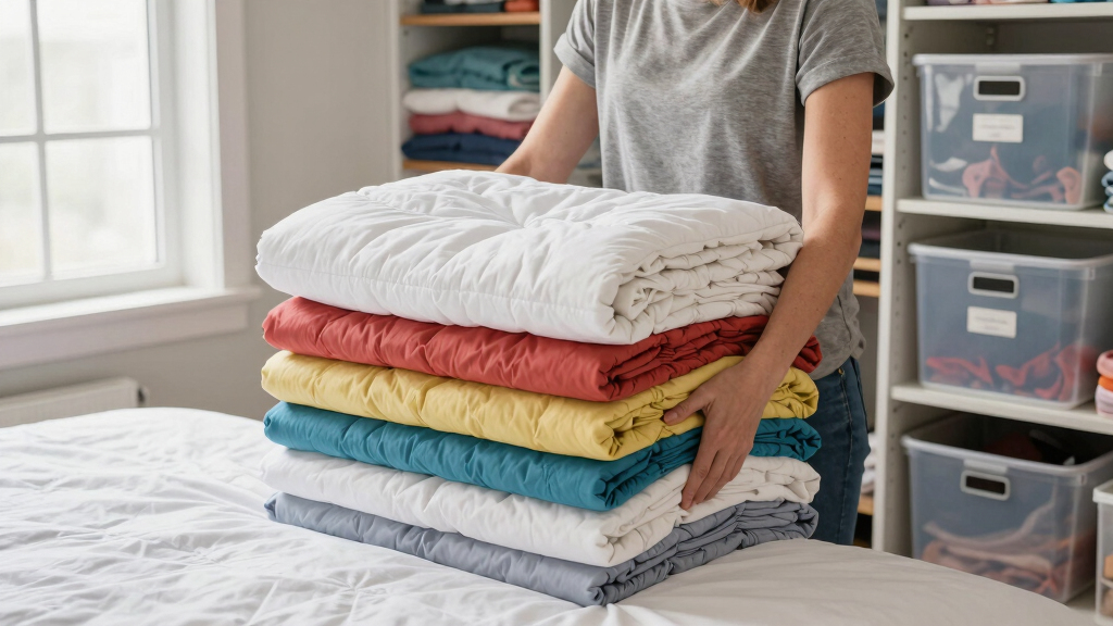 Bulky Bedding Took Over My Closet Until I Tried This $24 Storage Solution