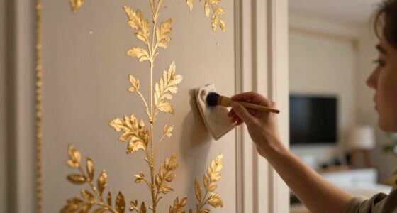 Gold Leaf and Foliage Motifs Plaster This Paris Left Bank Apartment