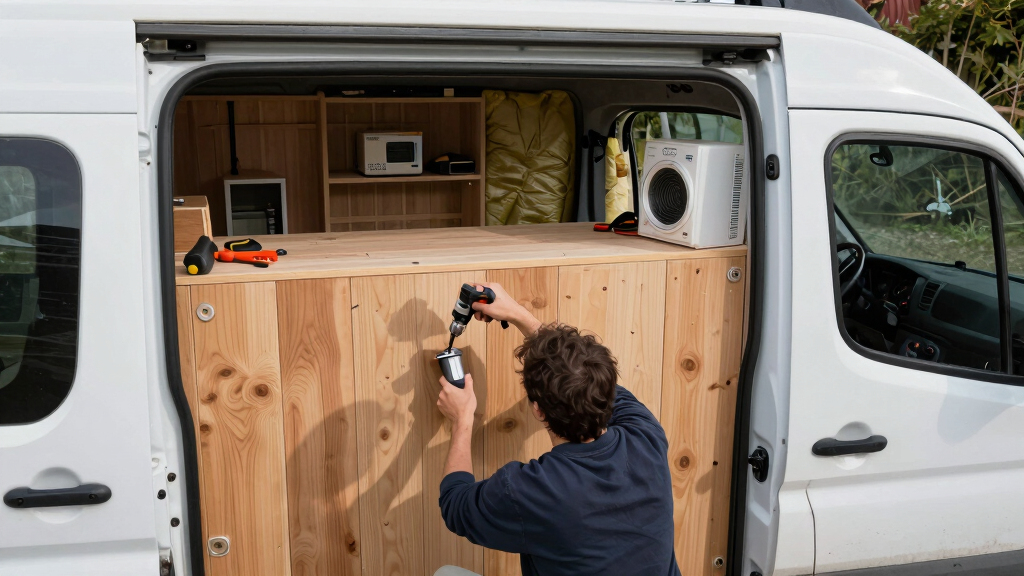 He Turned an Old Cargo Van into a 2-Story Tiny House!