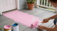 A Cream And Pink Paint Refresh Brightened Their Bland Front Porch
