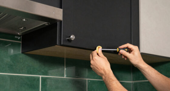 Black, Bold Cabinets And Dramatic Green Tiles Refresh This 2000S Kitchen