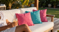 These $15 Pillows Instantly Created Chic Beach Club Vibes in My Backyard