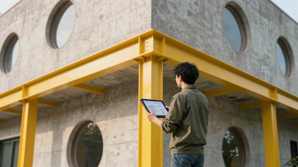 Yellow Steel, Concrete, And Circular Openings Revive Corner Building In Spain As Apart-hotel