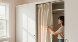 I Ditched My Closet Doors For $60 Pleated Curtains (See Why!)
