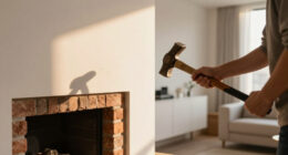 They Removed The Living Room’s Brick Fireplace — And They Don’t Regret It