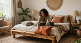 This Boho Bedroom Got A Relaxing Redo That Was Completely DIYed