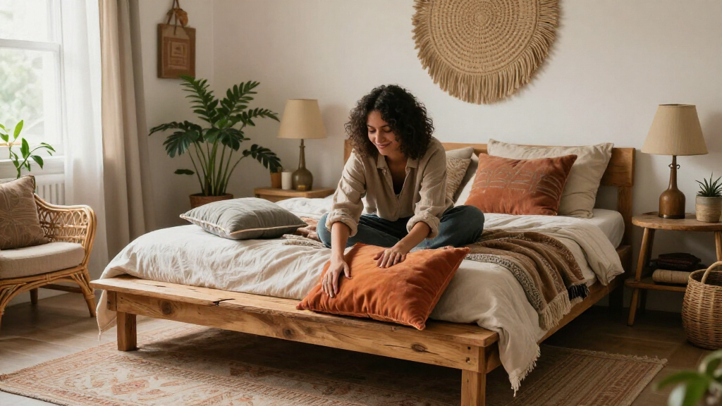 This Boho Bedroom Got A Relaxing Redo That Was Completely DIYed