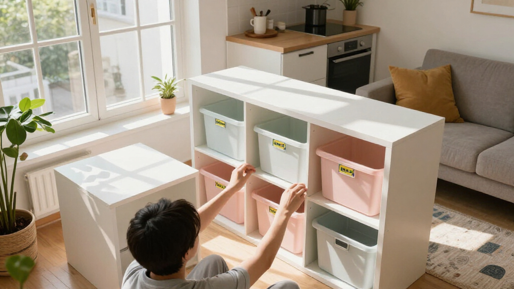 She Used IKEA Storage To Make Her Studio Feel Like A One-Bedroom