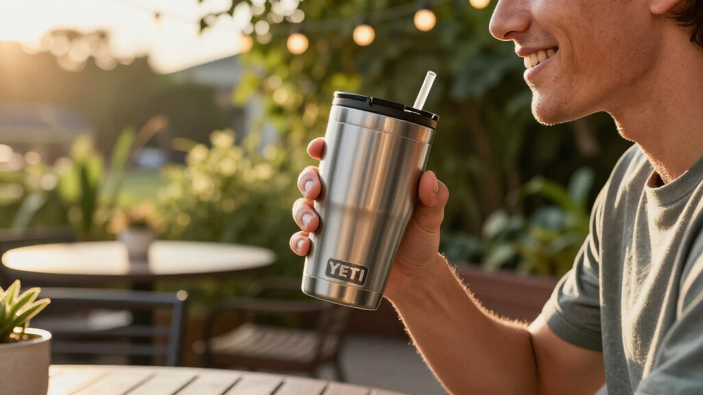 YETI Rambler 20 Oz Stainless Steel Vacuum Insulated Tumbler w/MagSlider Lid