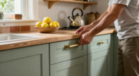 A Colorful Cottage Redo Brought Warmth To This Kitchen's Original Cabinets
