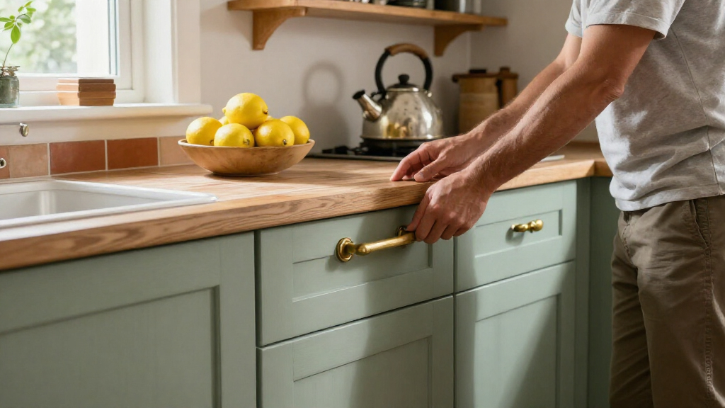 A Colorful Cottage Redo Brought Warmth To This Kitchen's Original Cabinets