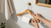 Skip Traditional Toilet Paper Holders: Grab A Hanger For Rustic Charm