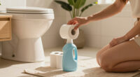 Woman Turns An Empty Detergent Bottle Into A Cute Spot To Store Toilet Paper