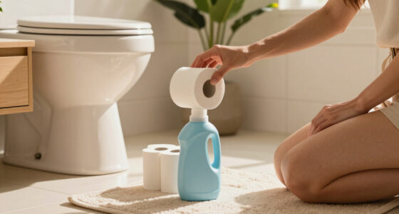 Woman Turns An Empty Detergent Bottle Into A Cute Spot To Store Toilet Paper